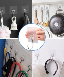 Alternative view of Antimbee 10-Pack All-Purpose Large Adhesive Hooks for Hanging. Banana Hook. Heavy Duty Adhesive Hooks 37 lb(Max). Sticky Wall Hook fit Home. Bathroom. Kitchen. Office and Outdoor